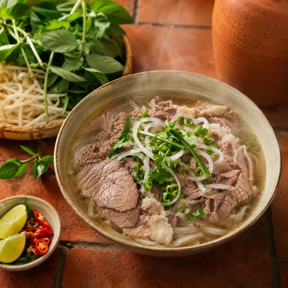 Không gian quán buổi tối